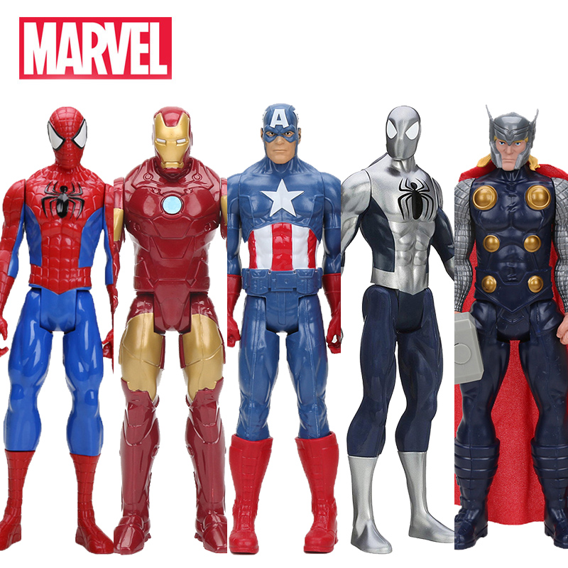 30cm Marvel The Avengers Superheld Spiderman Action Figur Figuren Iron Man Thor+