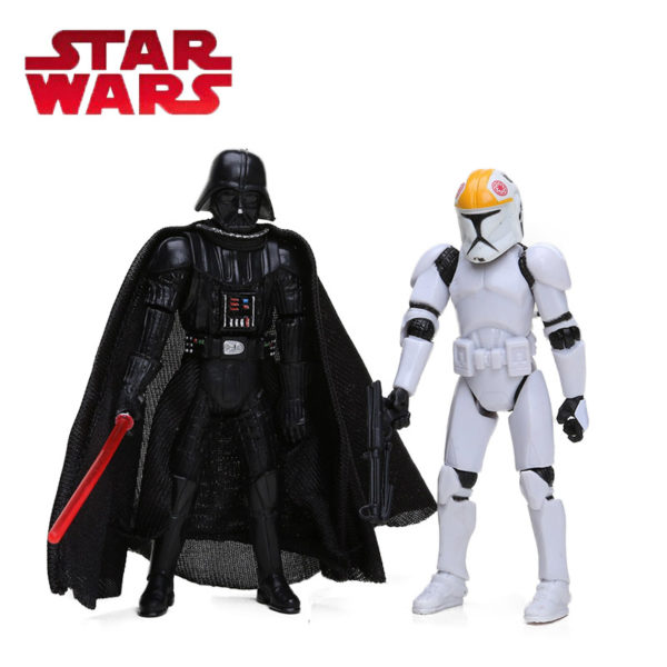 Airborne Clone Trooper Action Figure and Darth Vader Logo