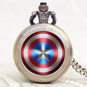 Pocket Watch Captain America Shield