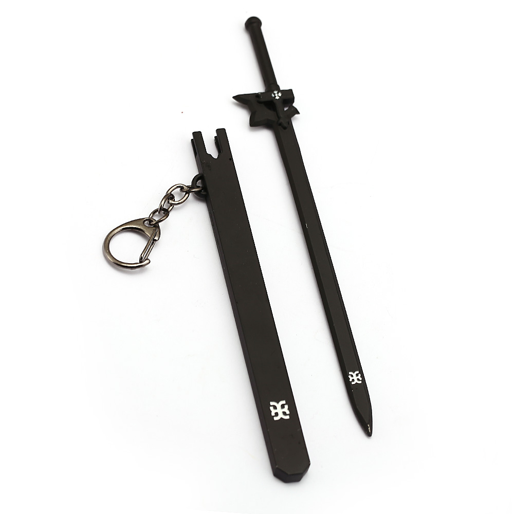 Anime Darker than Black Keychain Black Metal Big Sword Keyring Chaveiro Men  Gifts Car Key chain