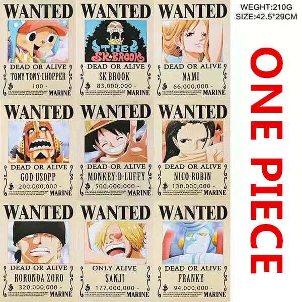 One Piece Wanted Posters Rykamall Many Choices