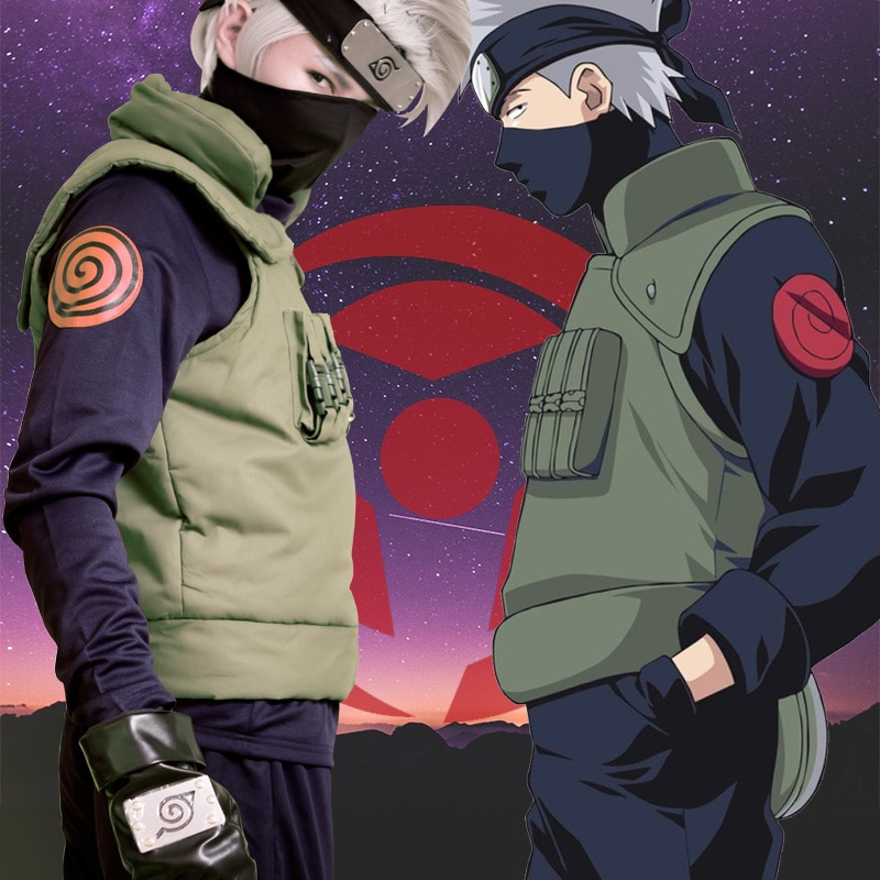 Naruto Hatake Kakashi Jounin Costume Cosplay Hoodie-XLarge 