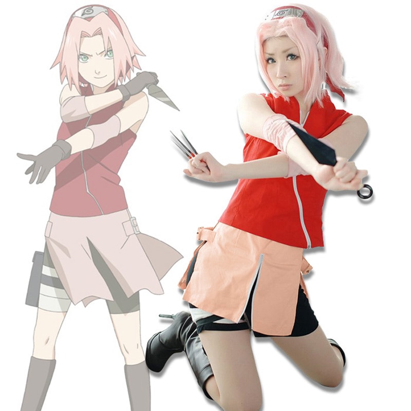 Naruto Haruno Sakura 1st Generation / 2nd Generation Cosplay Costume –  Animee Cosplay