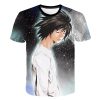 Harujaku Death Note Anime T-Shirts Skull 3D Printed