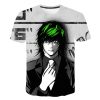 Harujaku Death Note Anime T-Shirts Skull 3D Printed