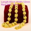 Dragon Beads Tube Real 24KT Gold Chain Necklace