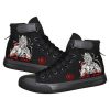 Anime Dragon Ball Print Black Canvas Shoes For Men And Women