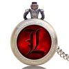 Death Note Theme Pocket Watch Necklace With Pendant