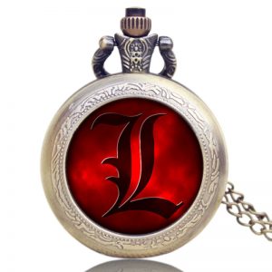 Death Note Theme Pocket Watch Necklace With Pendant