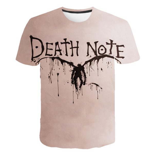 Harujaku Death Note Anime T-Shirts Skull 3D Printed