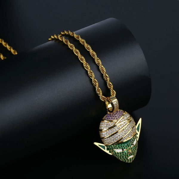 Dragon Ball Style Pendant Necklace With Rope Chain Gold Silver