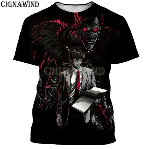 Harujaku Anime Death Note 3D Printed T-shirt
