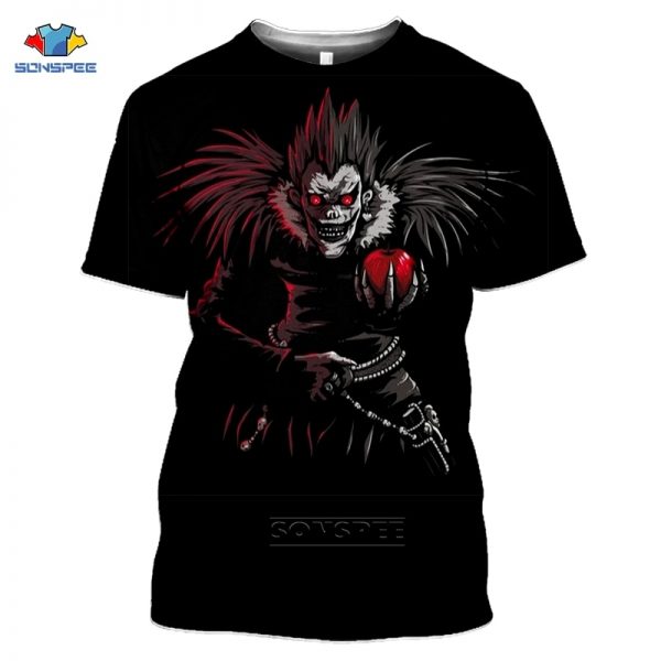 Death Note Anime 3D Print Oversized T Shirt For Men