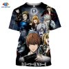 Death Note Anime 3D Print Oversized T Shirt For Men