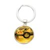 Pikachu Pokeball keyring chain