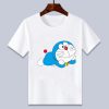 Doraemon White Cartoon T shirt