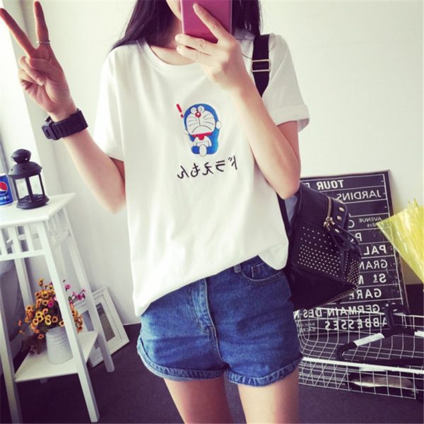 Korean Doraemon Tshirt For Women