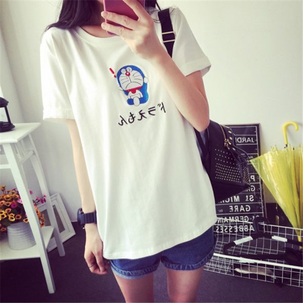 Korean Doraemon Tshirt For Women