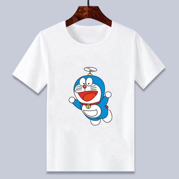 Doraemon White Cartoon T shirt