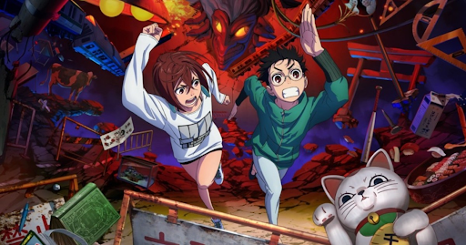 Main characters Ayase and Okarun from Dandadan anime