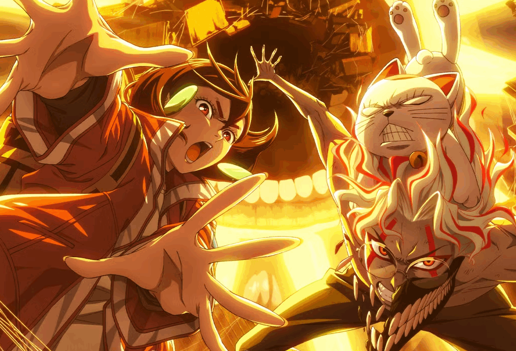 Dynamic animation style in Dandadan during an action scene